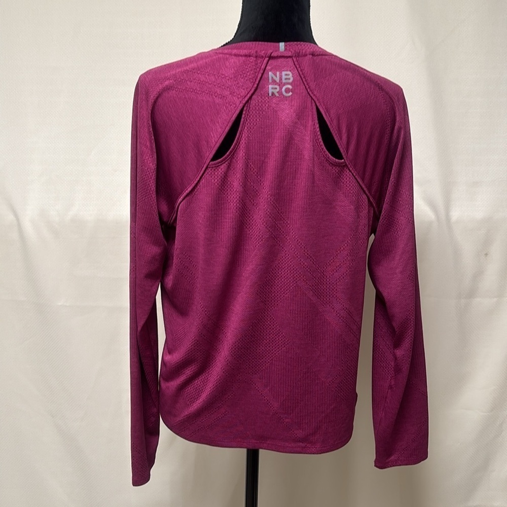 New Balance Athletic Women's Long Sleeve Top in Purple - Picture 3 of 7